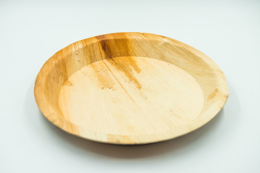 10-inch round palm leaf plate