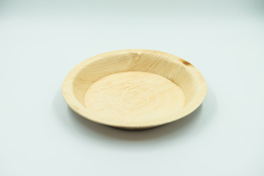 8-inch round palm leaf plate